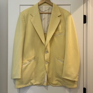 Vintage pale yellow oversized blazer